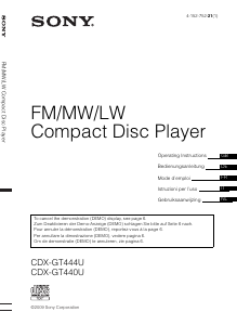 Manual Sony CDX-GT440U Car Radio
