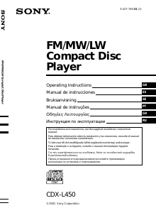Manual Sony CDX-L450 Auto-rádio