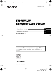 Εγχειρίδιο Sony CDX-GT23 Ραδιόφωνο αυτοκινήτου