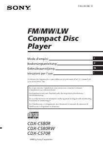 Manuale Sony CDX-C580RW Autoradio