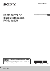 Manual de uso Sony WX-800UI Radio para coche