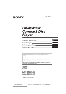 Manual Sony CDX-5100RDS Car Radio