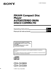 Manual de uso Sony CDX-CA530X Radio para coche