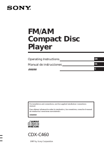 Manual Sony CDX-C460 Car Radio