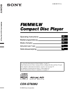 Manuale Sony CDX-GT828 Autoradio