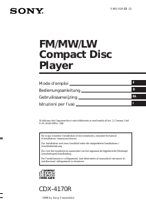 Mode d’emploi Sony CDX-4170R Autoradio