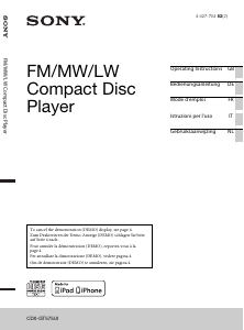 Manual Sony CDX-GT575UI Car Radio