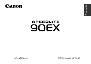Bedienungsanleitung Canon Speedlite 90EX Blitz