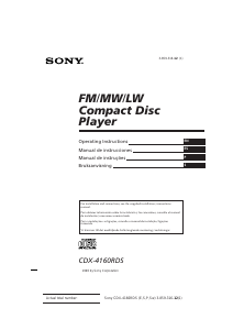 Manual Sony CDX-4160RDS Auto-rádio