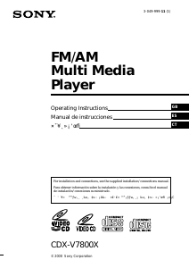 Manual Sony CDX-V7800X Car Radio