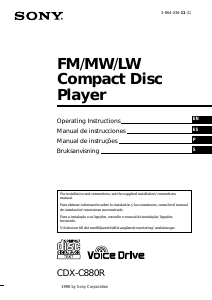 Manual de uso Sony CDX-C880R Radio para coche