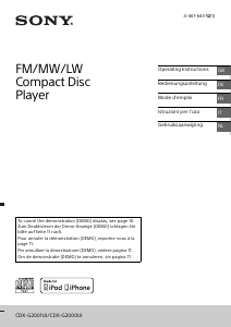 Manual Sony CDX-G2001UI Car Radio