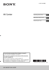 Manual Sony XAV-W651BT Car Radio