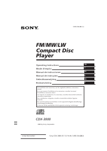 Manual Sony CDX-3000 Car Radio