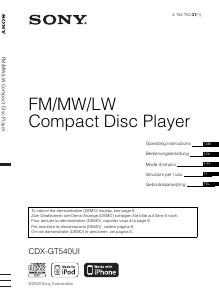 Manuale Sony CDX-GT540UI Autoradio