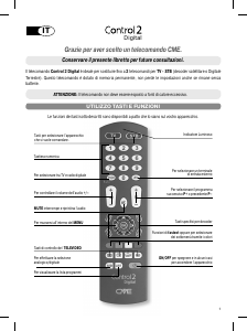 Manuale Meliconi Control 2 digital CME Telecomando