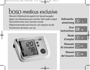 Mode d’emploi Boso Medicus Exclusive Tensiomètre