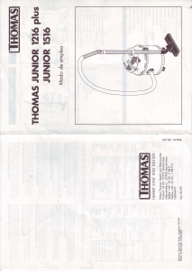 Manual de uso Thomas TH-1216 Aspirador