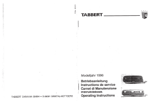 Bedienungsanleitung Tabbert Baronesse 620 (1996) Caravan