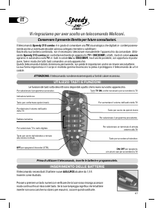Manuale Meliconi Speedy 210 Combo Telecomando