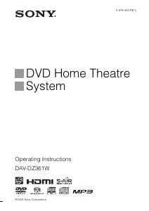 Handleiding Sony DAV-DZ361W Home cinema set