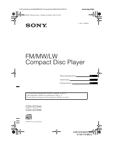 Brugsanvisning Sony CDX-GT240 Bilradio