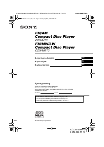 Bruksanvisning Sony CDX-MR10 Bilradio