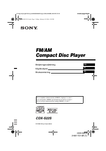 Bruksanvisning Sony CDX-S22S Bilradio