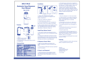 Handleiding Secura ASD-500 Zeepdispenser