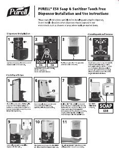 Handleiding Purell ES8 Zeepdispenser