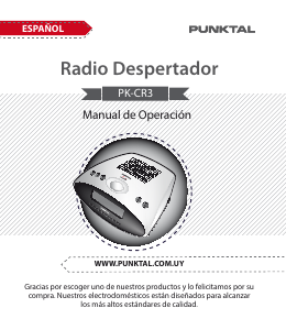 Manual de uso Punktal PK-CR3 Radiodespertador