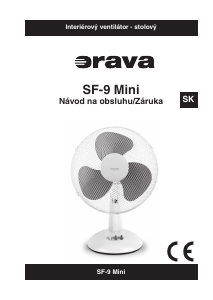 Návod Orava SF-9 Mini Ventilátor