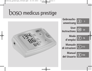 Manual Boso Medicus Prestige Blood Pressure Monitor