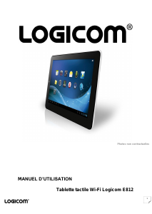 Mode d’emploi Logicom E812 Tablette