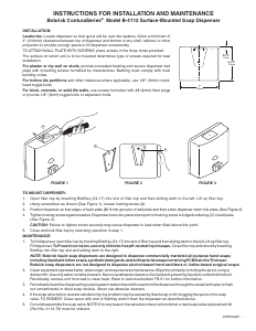 Handleiding Bobrick B-4112 ConturaSeries Zeepdispenser