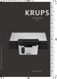 Manual de uso Krups FDK251 Gofrera