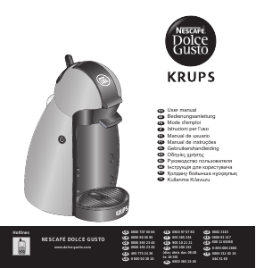 Kullanım kılavuzu Krups KP100940 Nescafe Dolce Gusto Espresso makinesi
