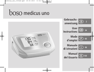 Mode d’emploi Boso Medicus Uno Tensiomètre