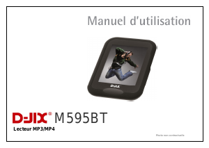 Mode d’emploi D-Jix M595BT Lecteur Mp3