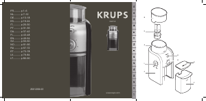 Руководство Krups GVX242 Кофемолка