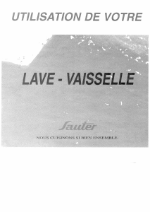 Mode d’emploi Sauter 60V411 Lave-vaisselle