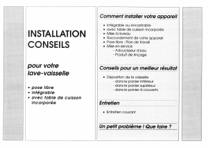 Mode d’emploi Sauter 60V432 Lave-vaisselle