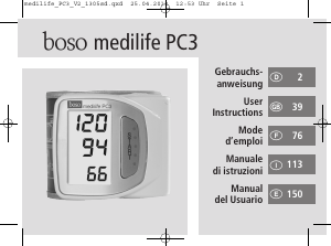 Manual de uso Boso Medilife PC3 Tensiómetro