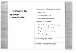 Mode d’emploi Sauter 60V2112 Lave-vaisselle