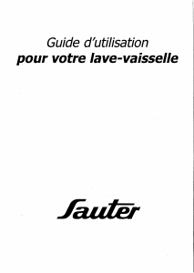 Mode d’emploi Sauter SVF30JF1 Lave-vaisselle