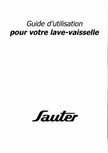 Mode d’emploi Sauter SVF33JF1 Lave-vaisselle