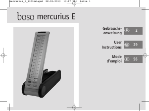 Bedienungsanleitung Boso Mercurius E Blutdruckmessgerät