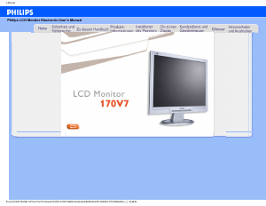 Bedienungsanleitung Philips 170V7FB LCD monitor