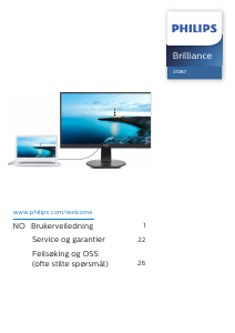 Bruksanvisning Philips 272B7QUPBEB LED-skjerm