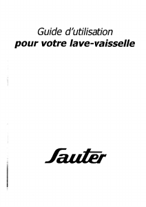 Mode d’emploi Sauter SVI33BF1 Lave-vaisselle